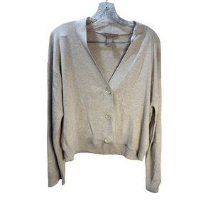 H&M Womens Beige Knit Cardigan Sweater S‎